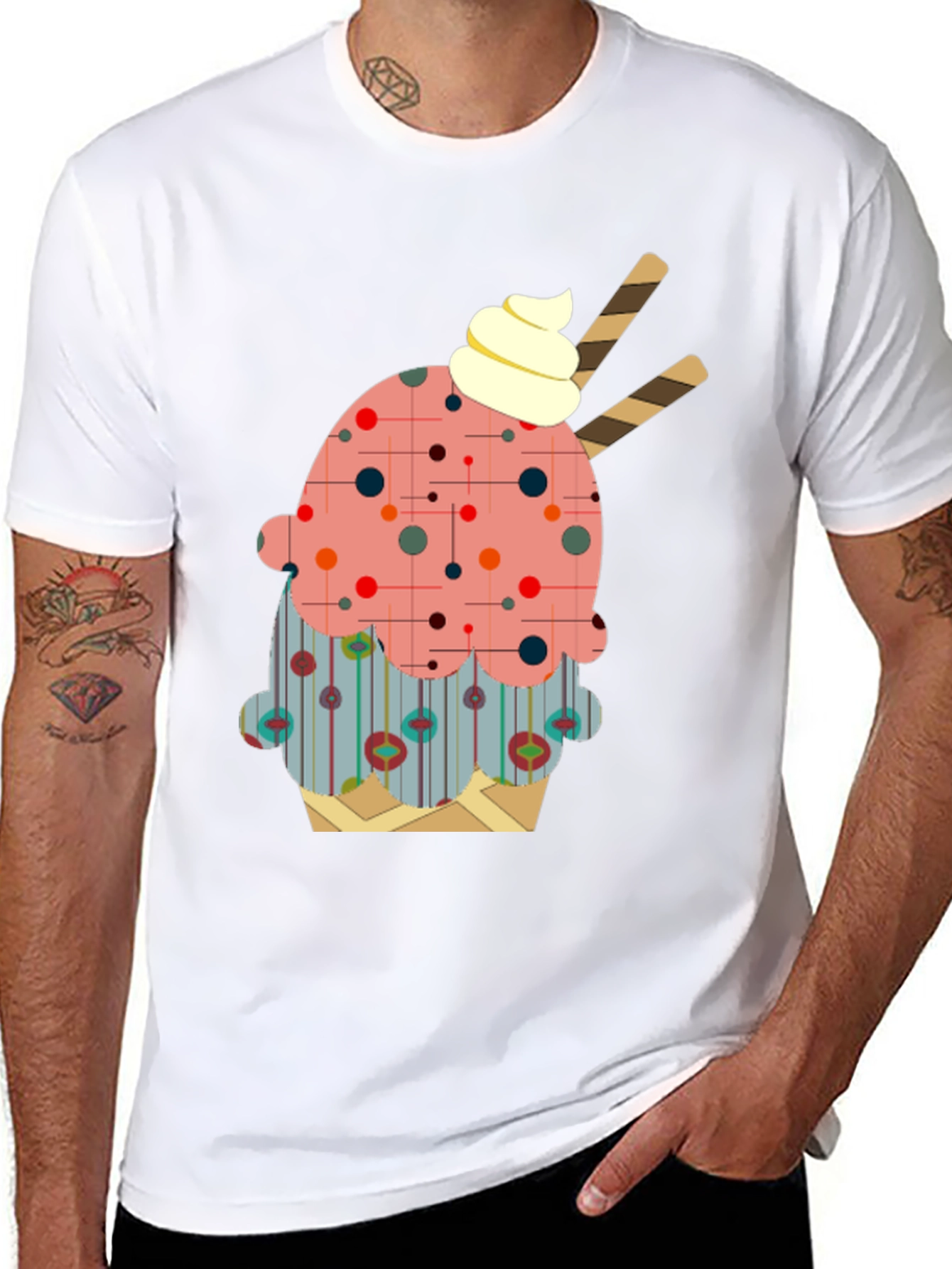 Novelty Ice Cream Graphic T-Shirt