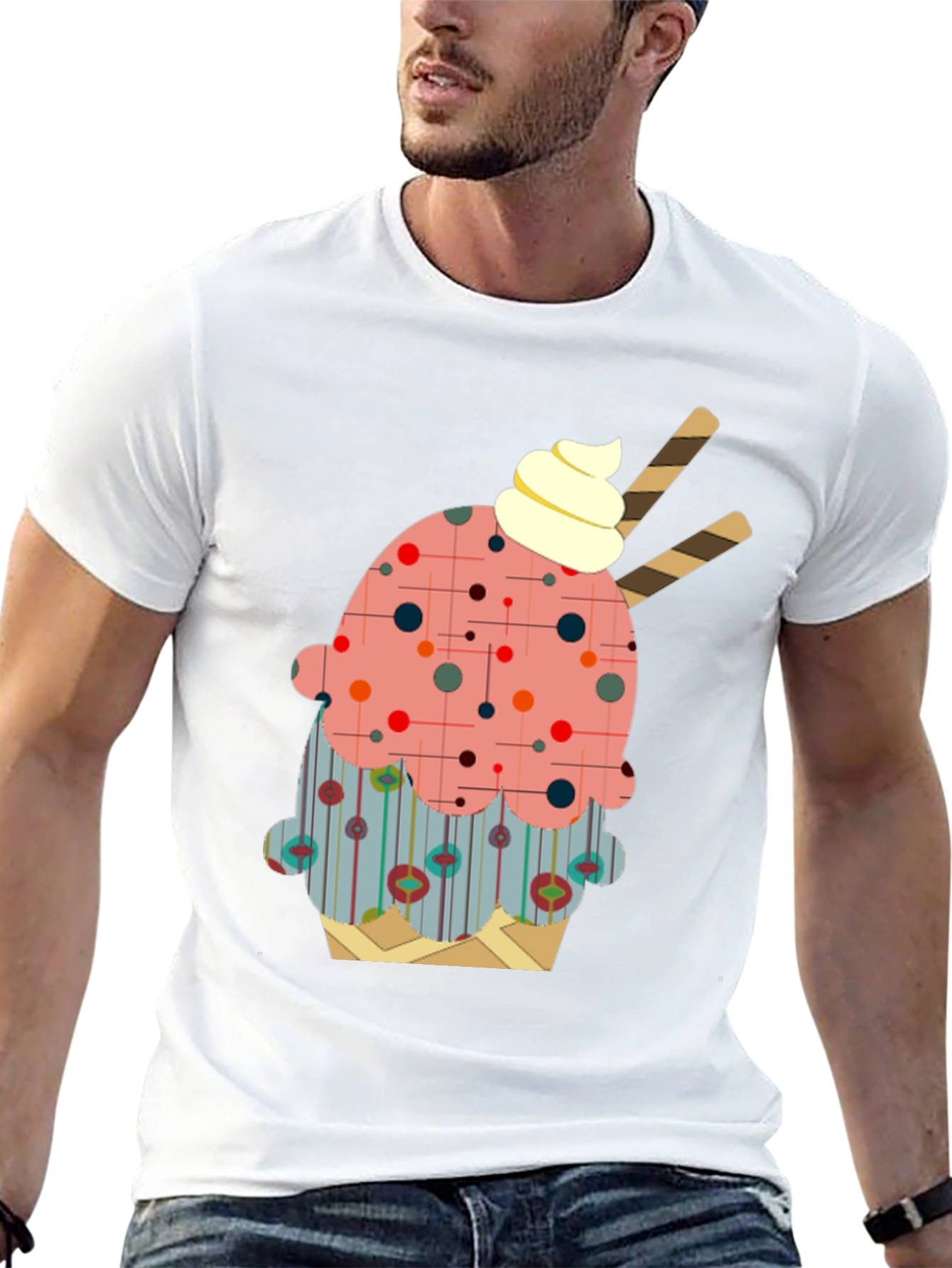 Novelty Ice Cream Graphic T-Shirt