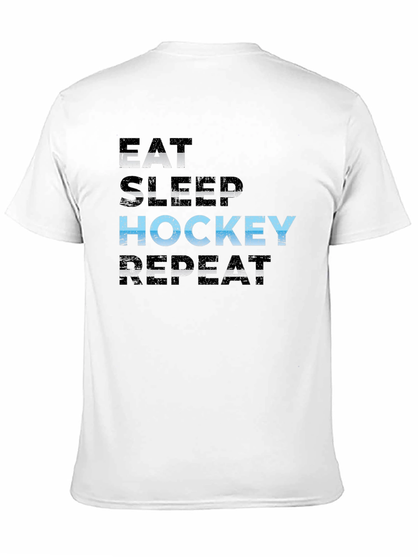 Eat Sleep Hockey Repeat Black T-Shirt
