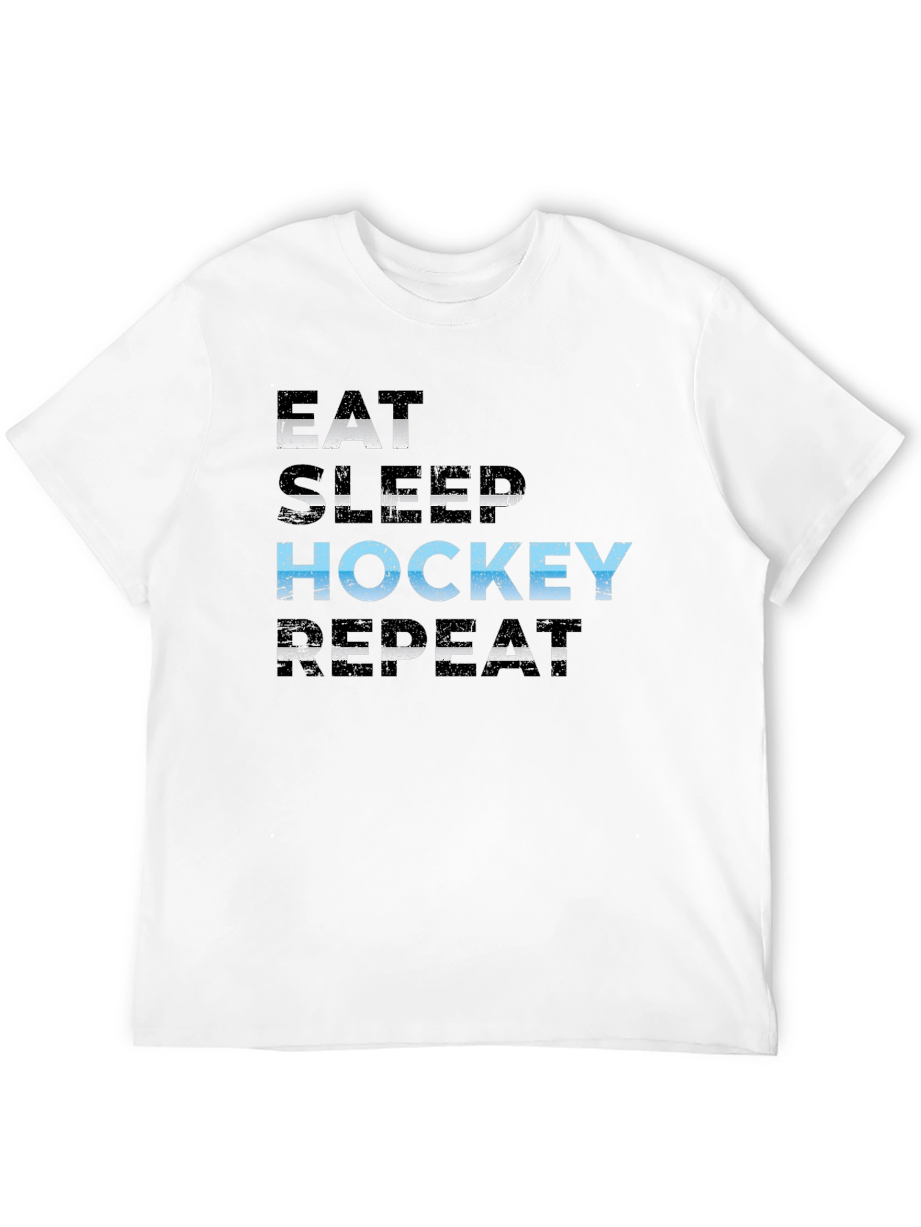 Eat Sleep Hockey Repeat Black T-Shirt