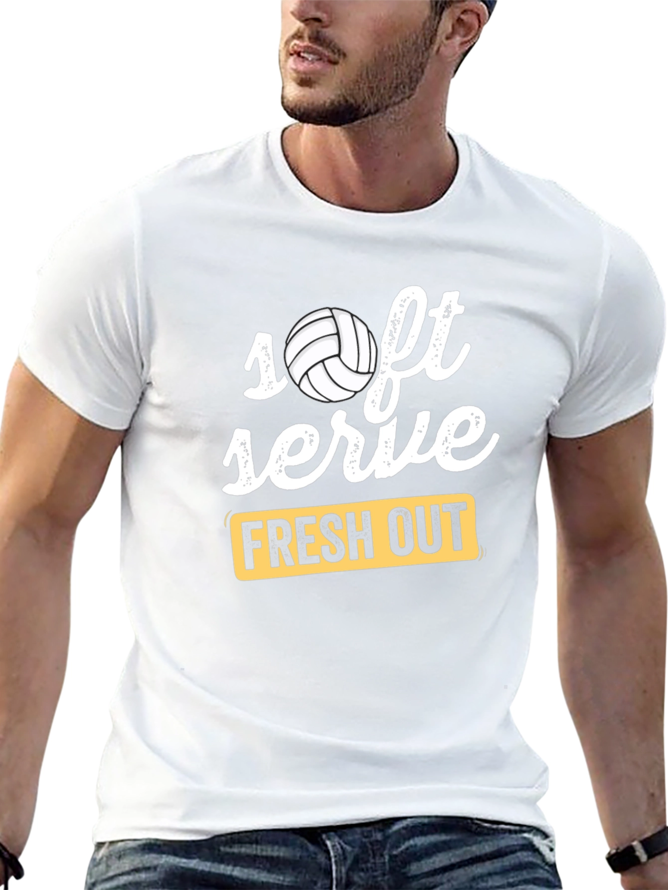 Soft Serve Fresh Out Volleyball Graphic T-Shirt