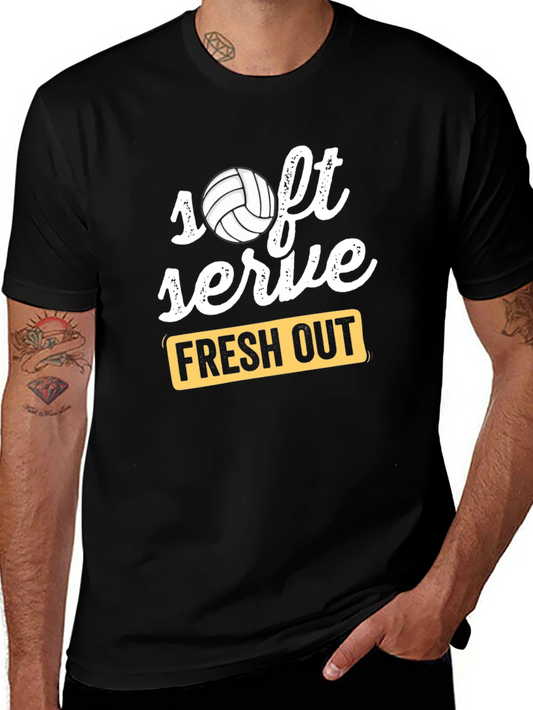 Soft Serve Fresh Out Volleyball Graphic T-Shirt
