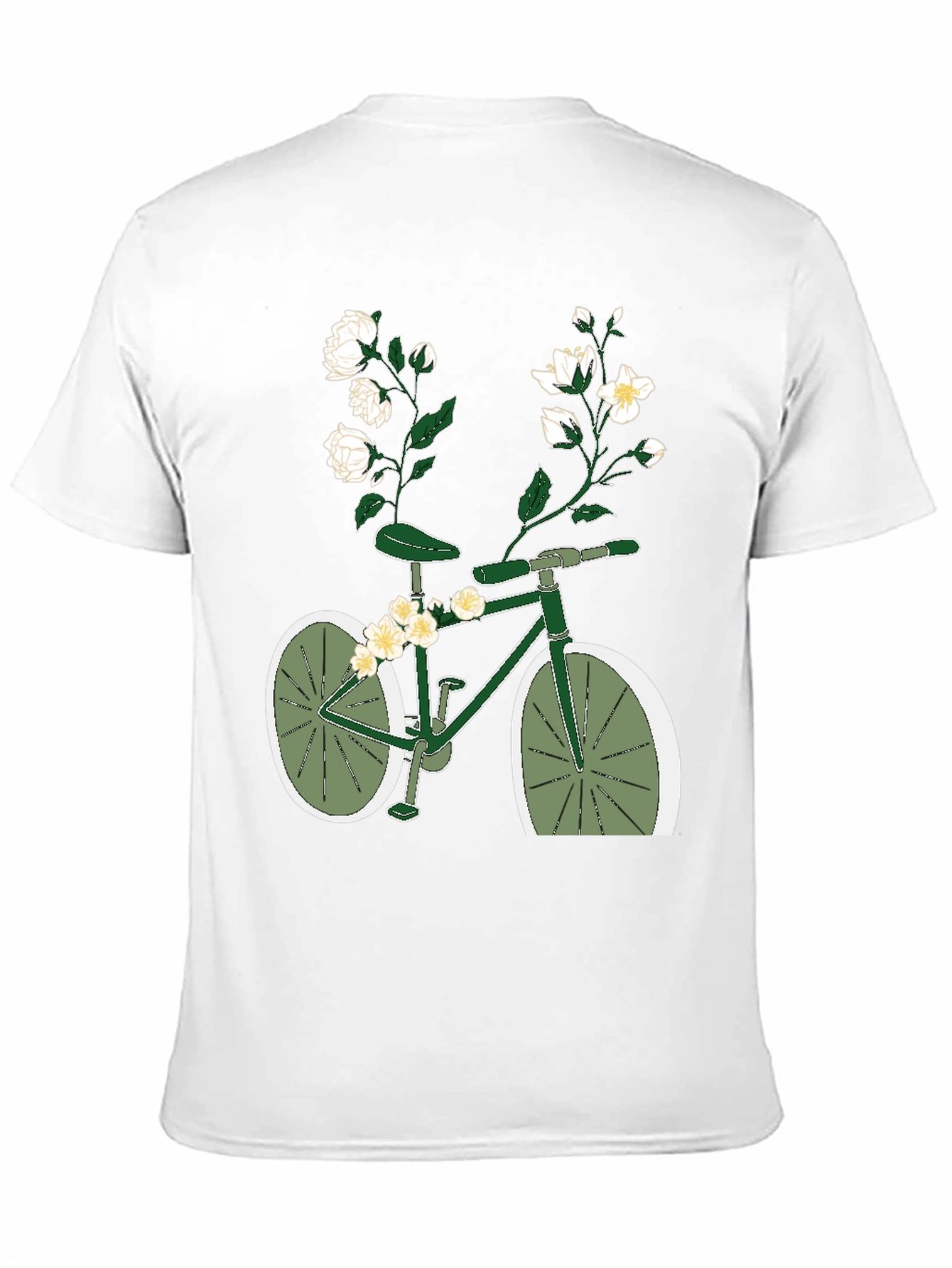Floral Bicycle Graphic Tee - Unique Design