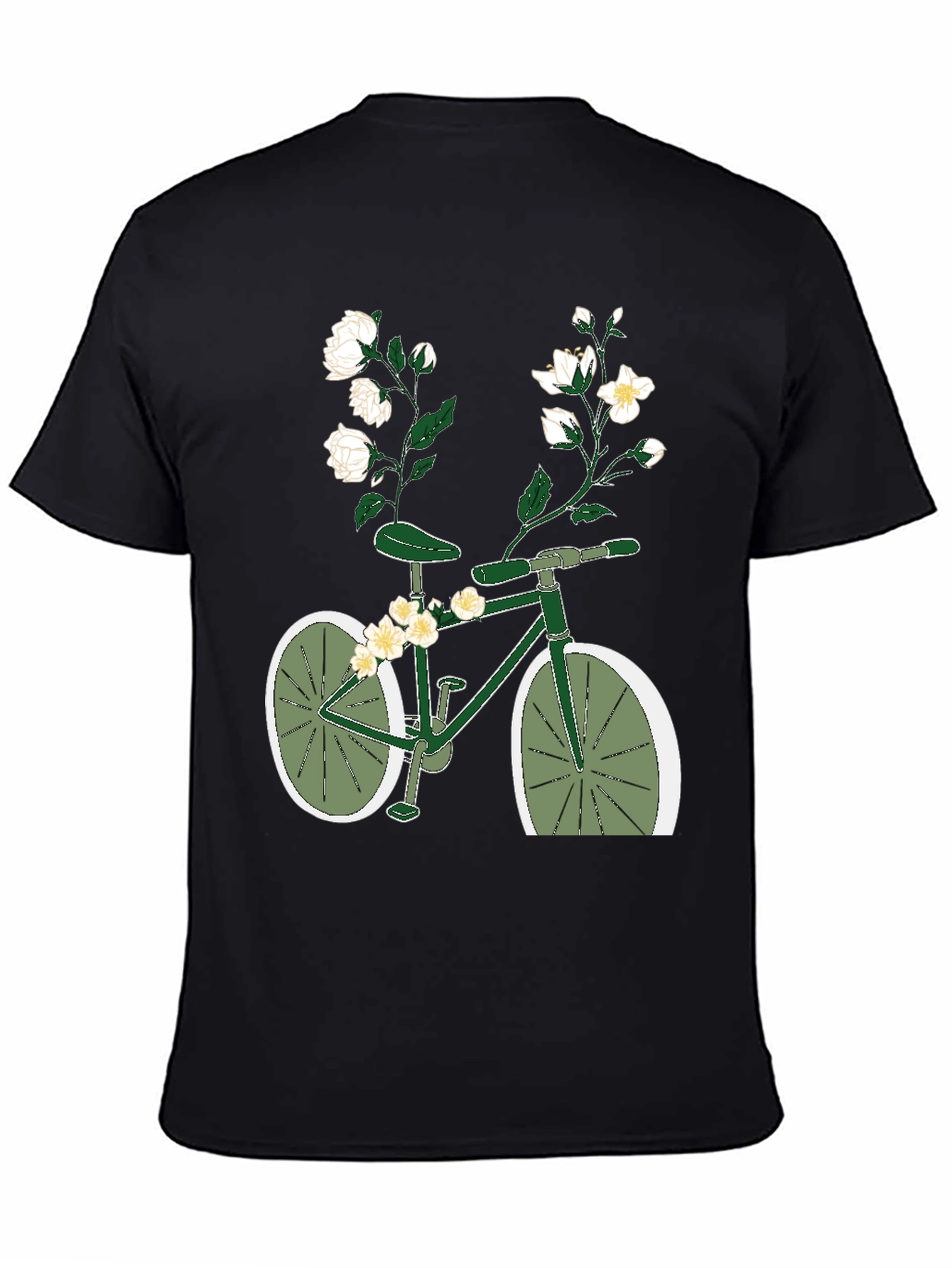 Floral Bicycle Graphic Tee - Unique Design