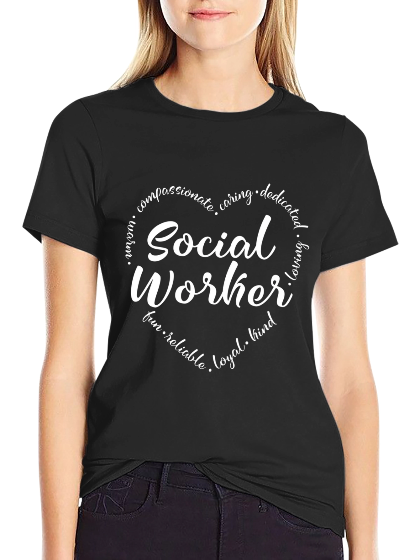 Social Worker Heart Graphic T-Shirt