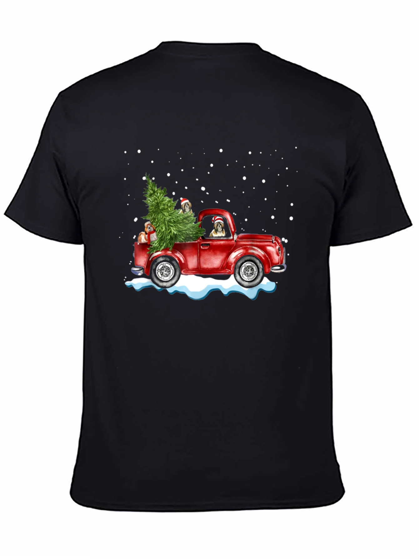 Christmas Dog Truck T-Shirt