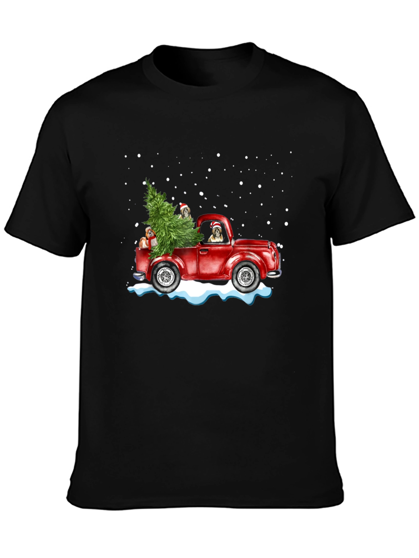 Christmas Dog Truck T-Shirt
