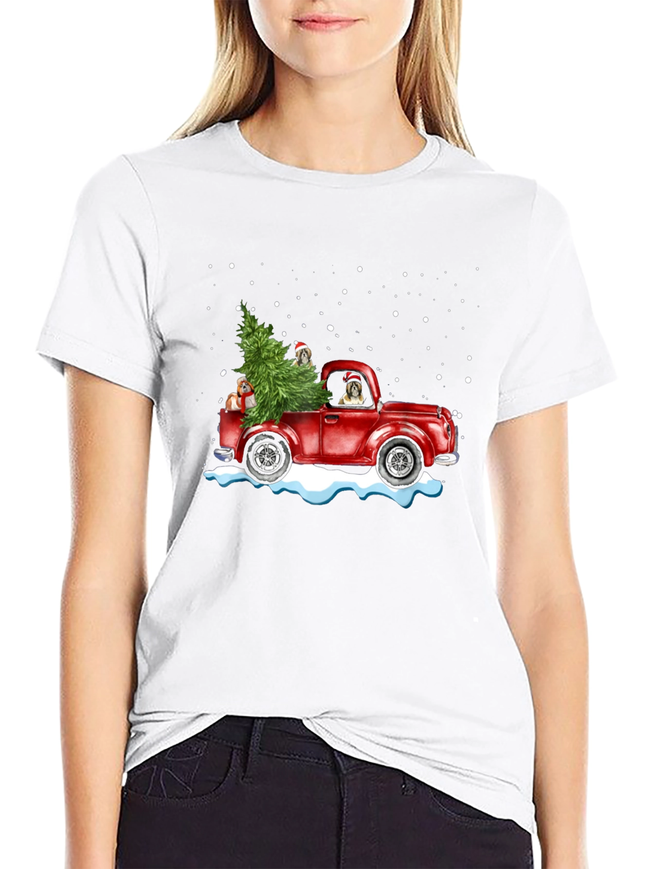 Christmas Dog Truck T-Shirt