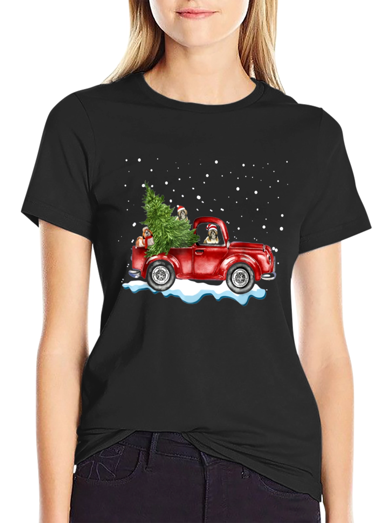 Christmas Dog Truck T-Shirt