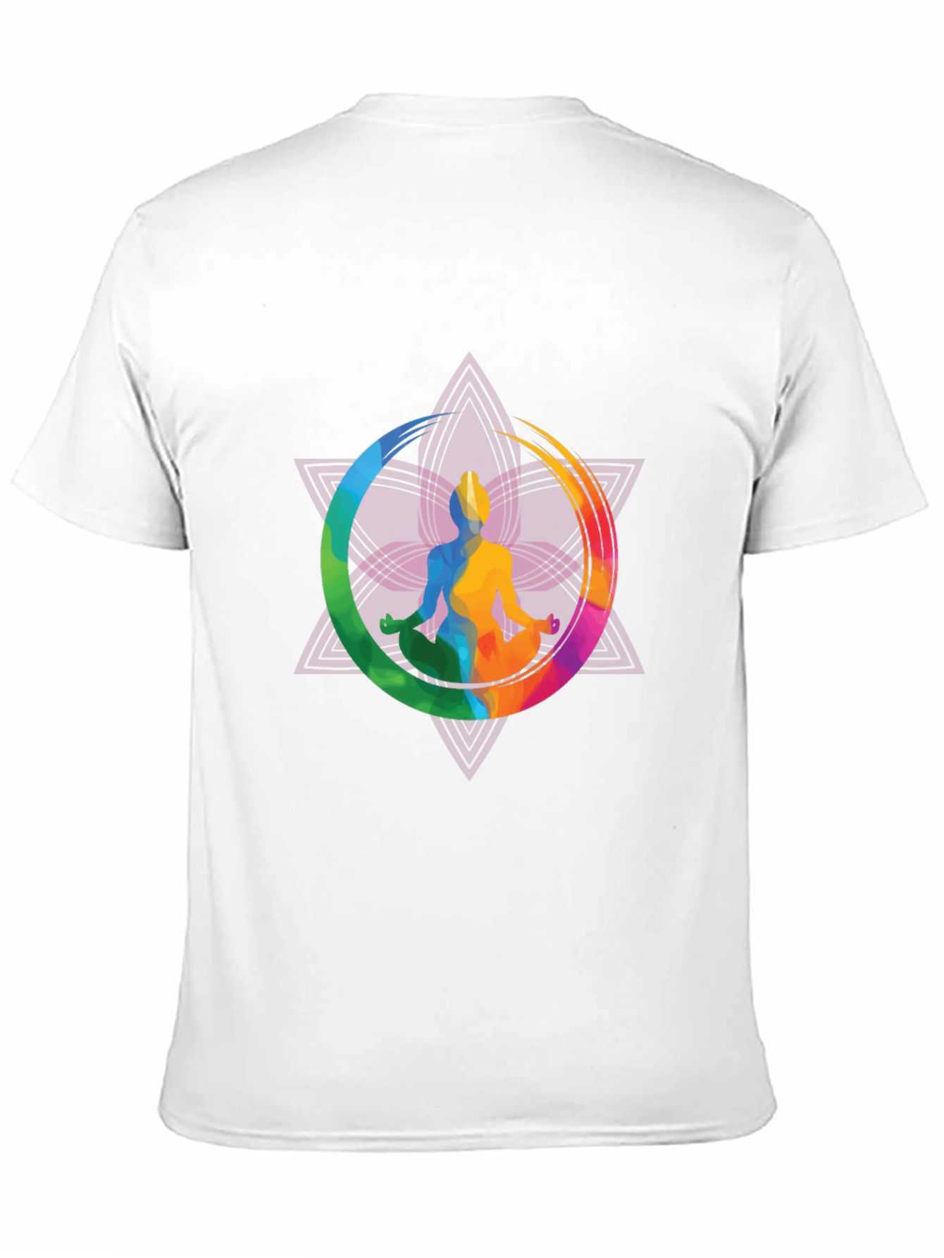 Yoga Meditation Graphic Tee - Mens Black T-Shirt