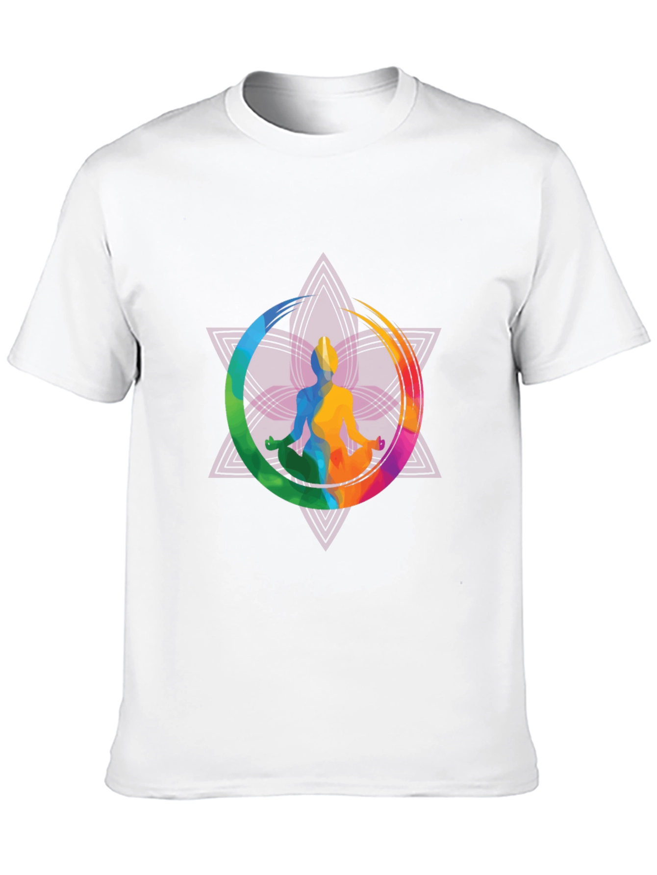 Yoga Meditation Graphic Tee - Mens Black T-Shirt