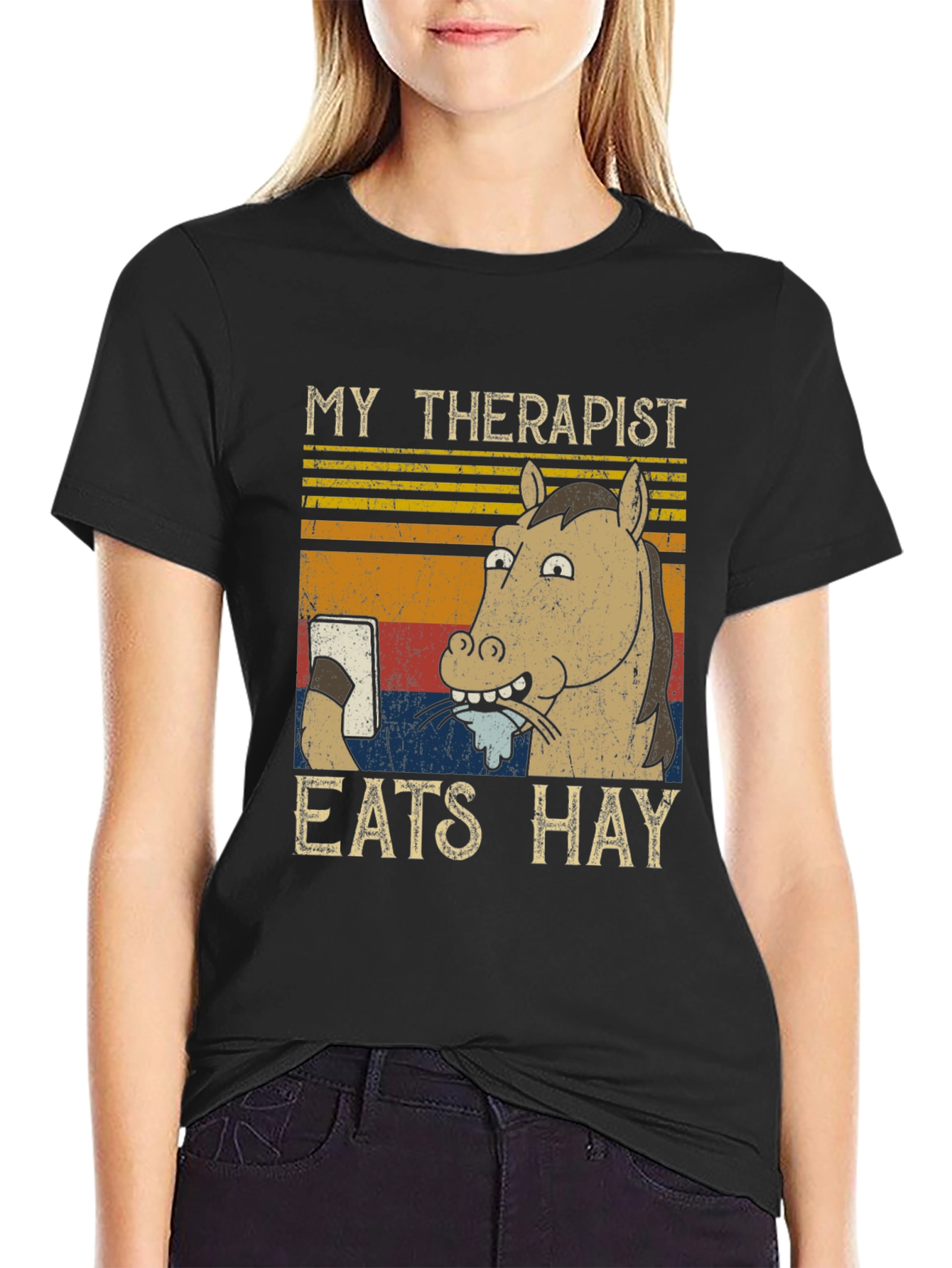 My Therapist Eats Hay Graphic Tee