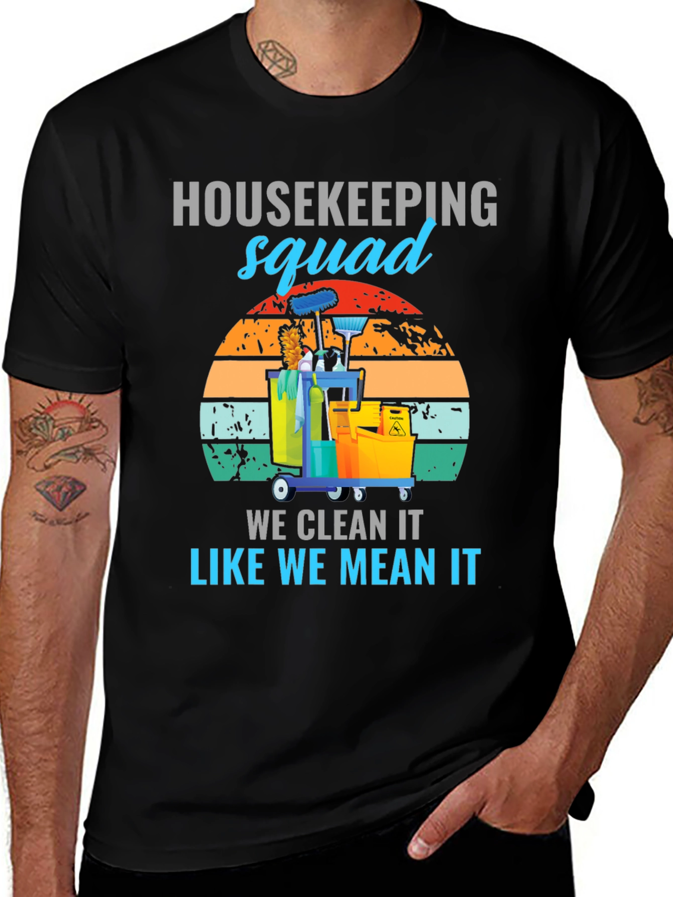 Housekeeping Squad T-Shirt Cleaning Crew Graphic Tee