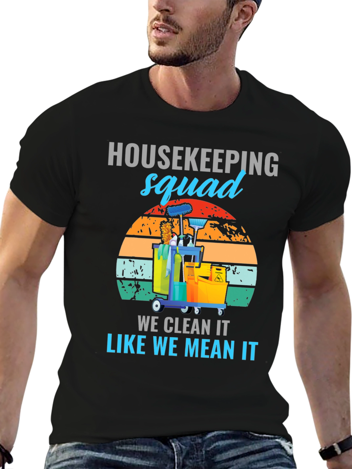 Housekeeping Squad T-Shirt Cleaning Crew Graphic Tee