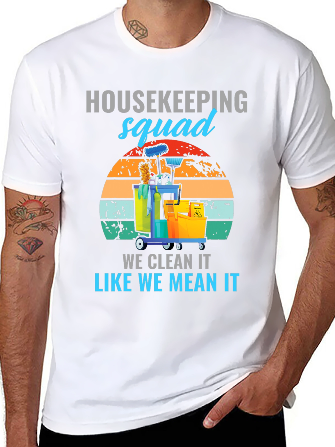 Housekeeping Squad T-Shirt Cleaning Crew Graphic Tee