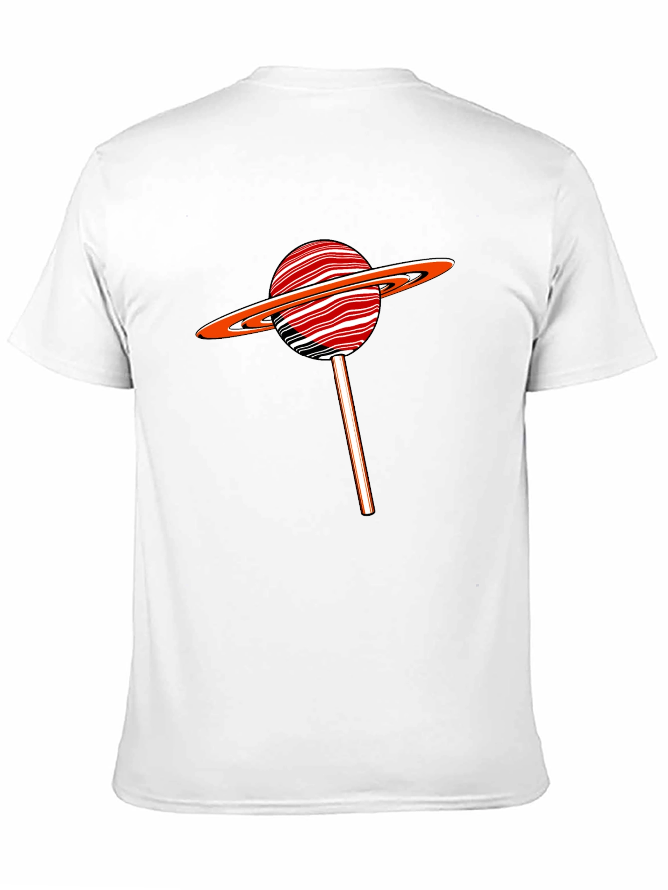 Saturn Lollipop Graphic Tee - Black Cotton Blend