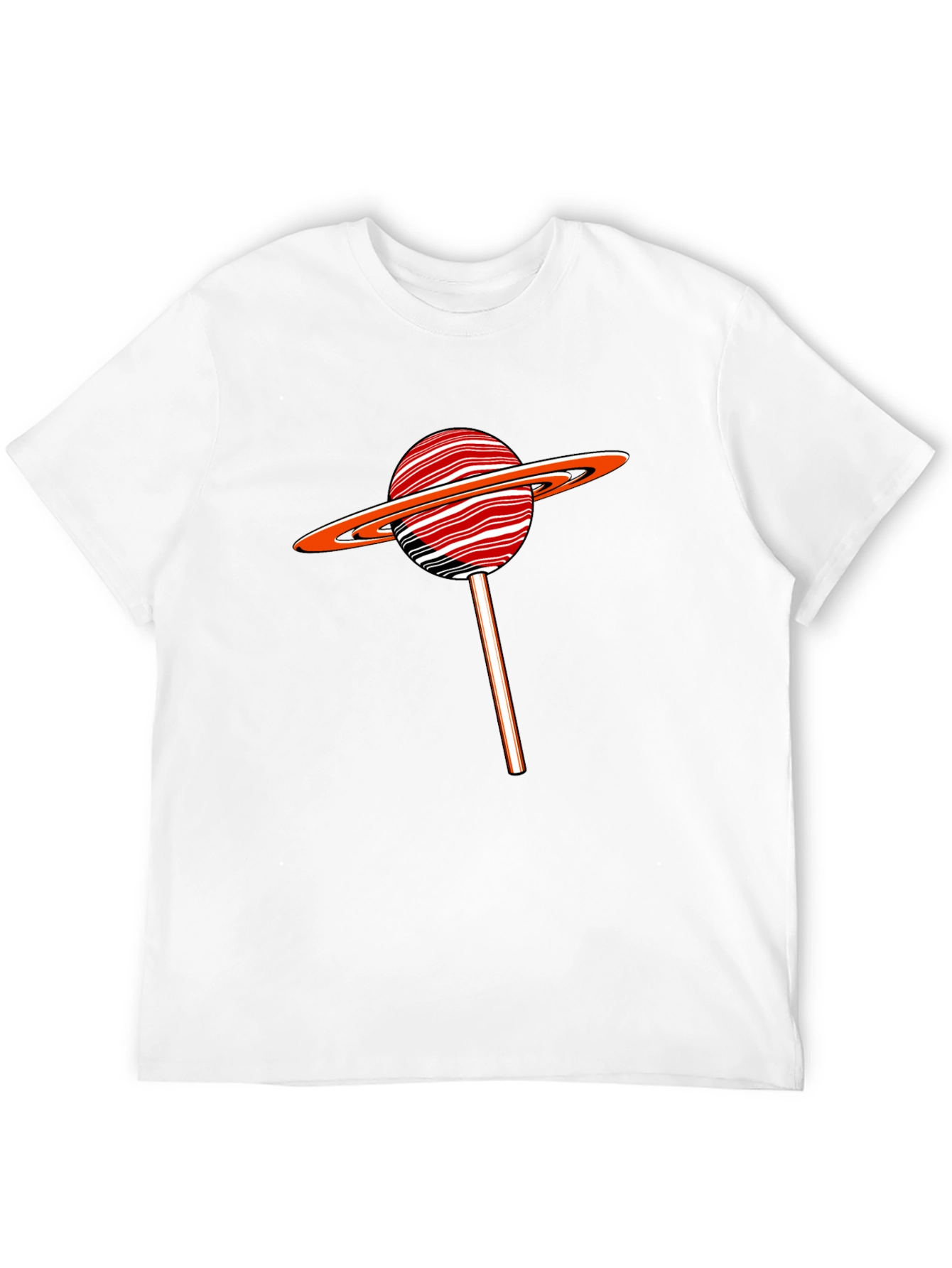 Saturn Lollipop Graphic Tee - Black Cotton Blend