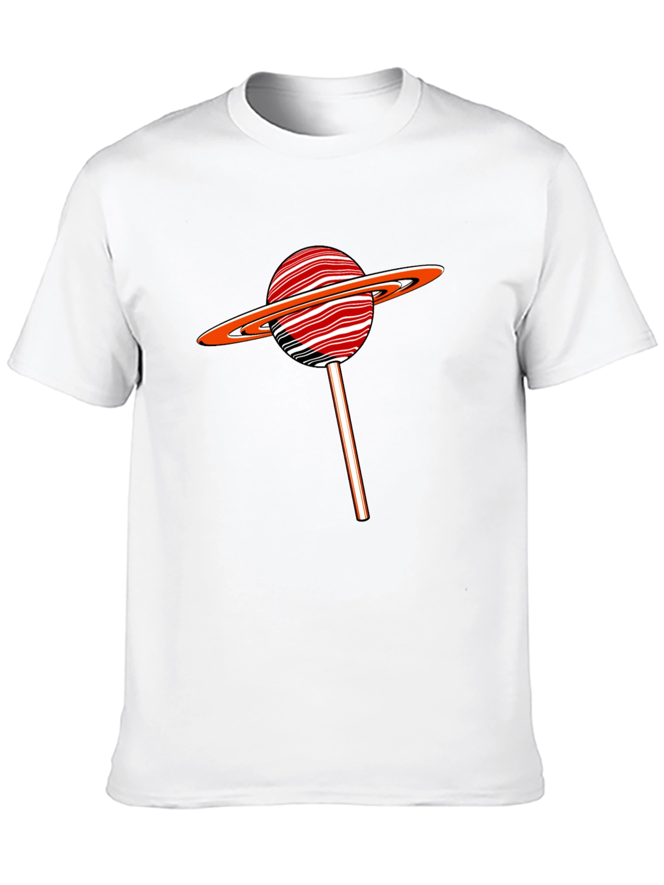 Saturn Lollipop Graphic Tee - Black Cotton Blend