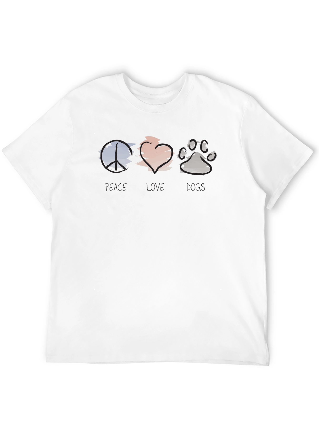 Peace Love Paws Black Graphic Tee