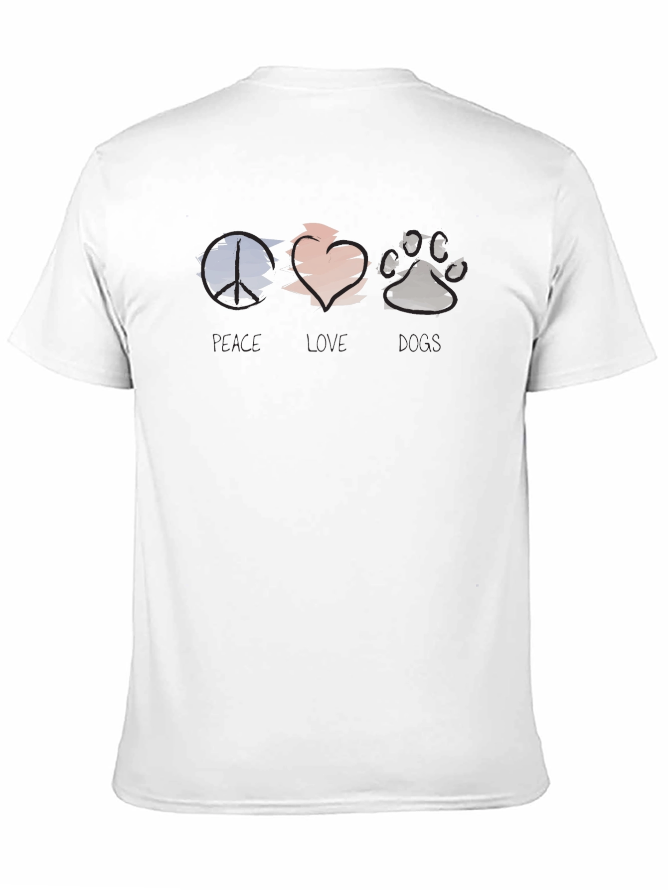 Peace Love Paws Black Graphic Tee