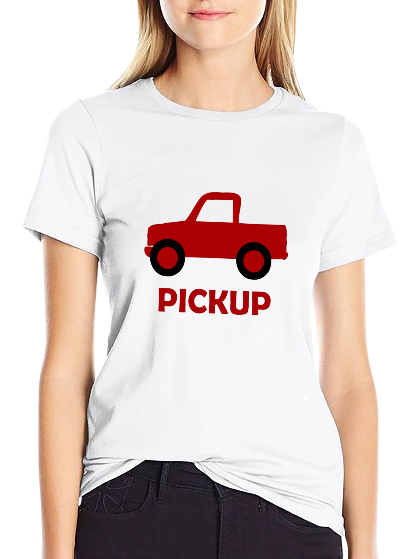 Pickup Truck Graphic Tee - Black Cotton