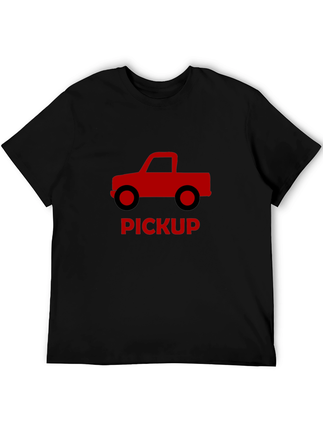 Pickup Truck Graphic Tee - Black Cotton