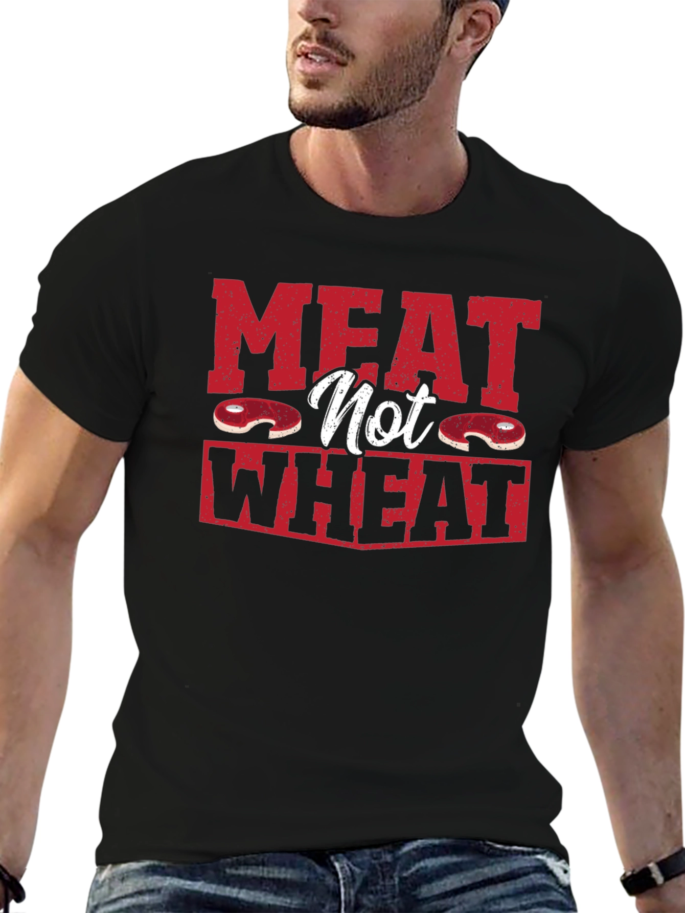 Meat Not Wheat T-Shirt - Funny Foodie Tee