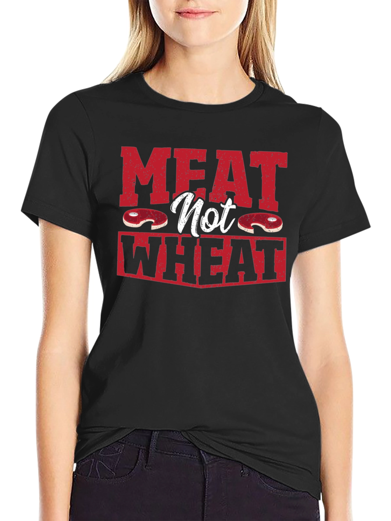 Meat Not Wheat T-Shirt - Funny Foodie Tee