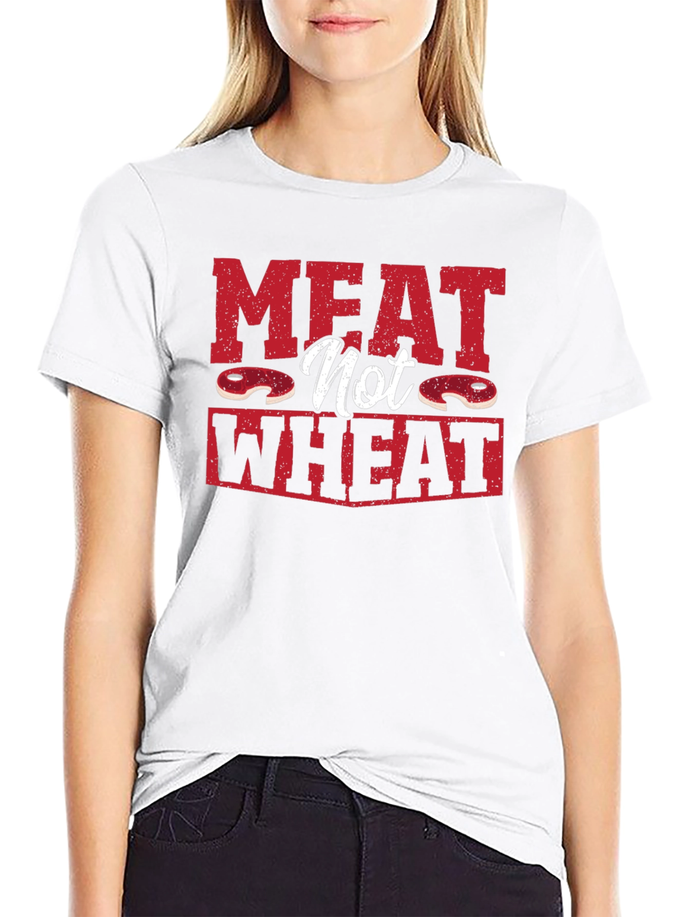 Meat Not Wheat T-Shirt - Funny Foodie Tee