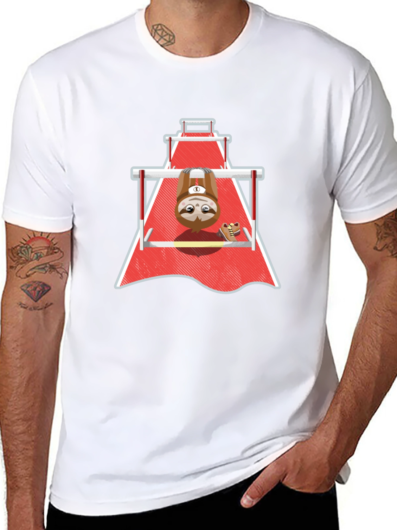 Sloth Gymnast T-Shirt - Funny Workout Tee