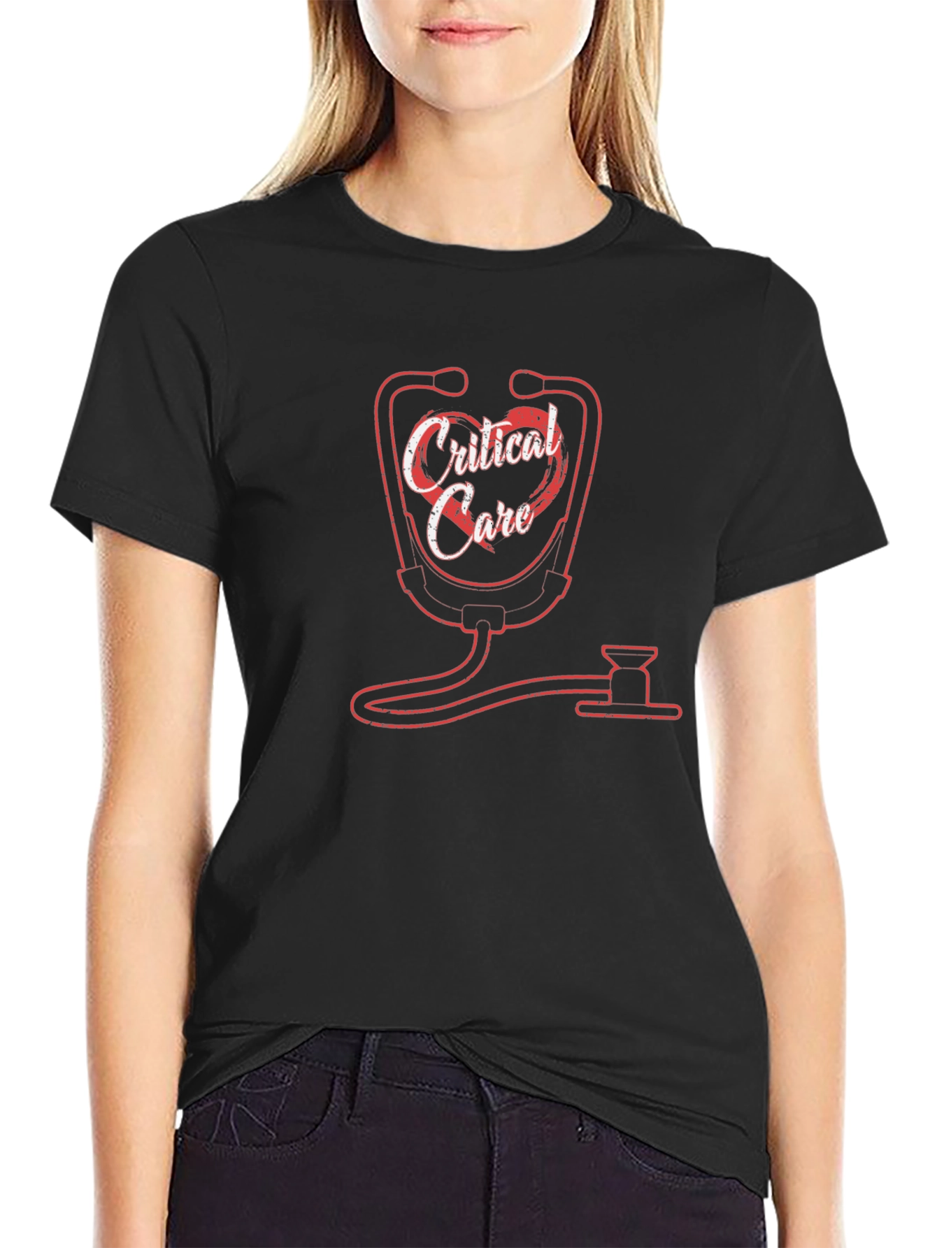Critical Care Stethoscope Graphic T-Shirt