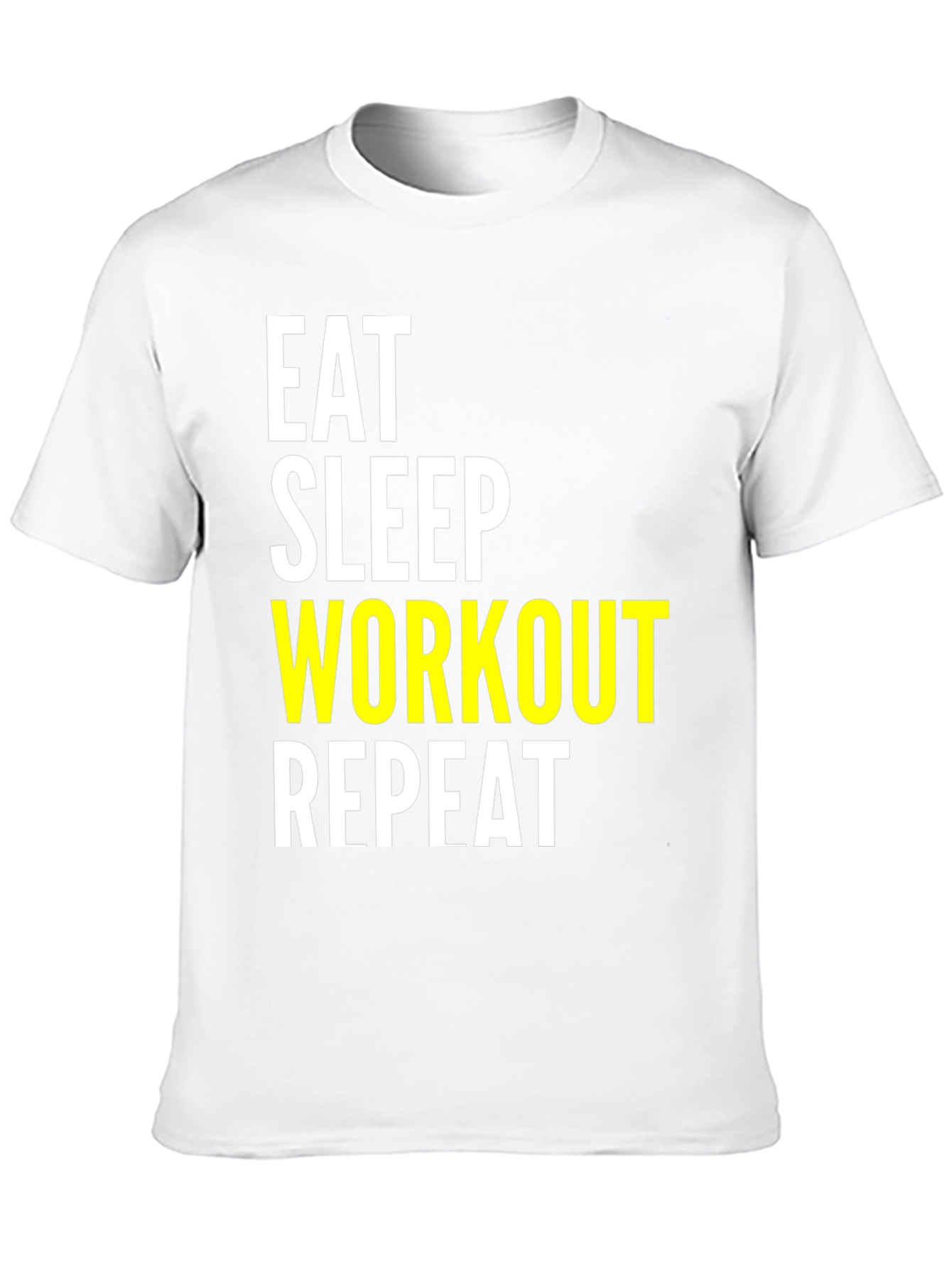 Eat Sleep Workout Repeat Black T-Shirt