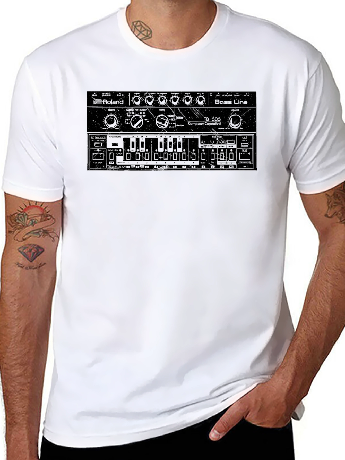 Roland TB-303 Bass Line T-Shirt - Black