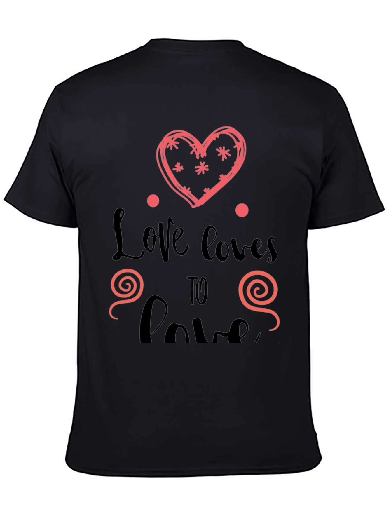 Love Loves To Love Black Graphic Tee