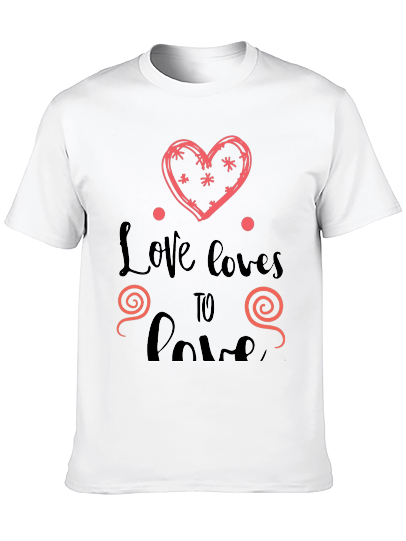 Love Loves To Love Black Graphic Tee