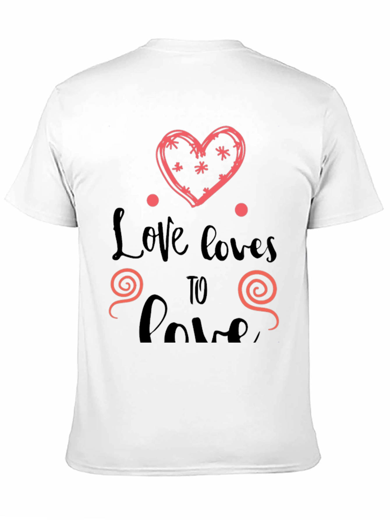 Love Loves To Love Black Graphic Tee