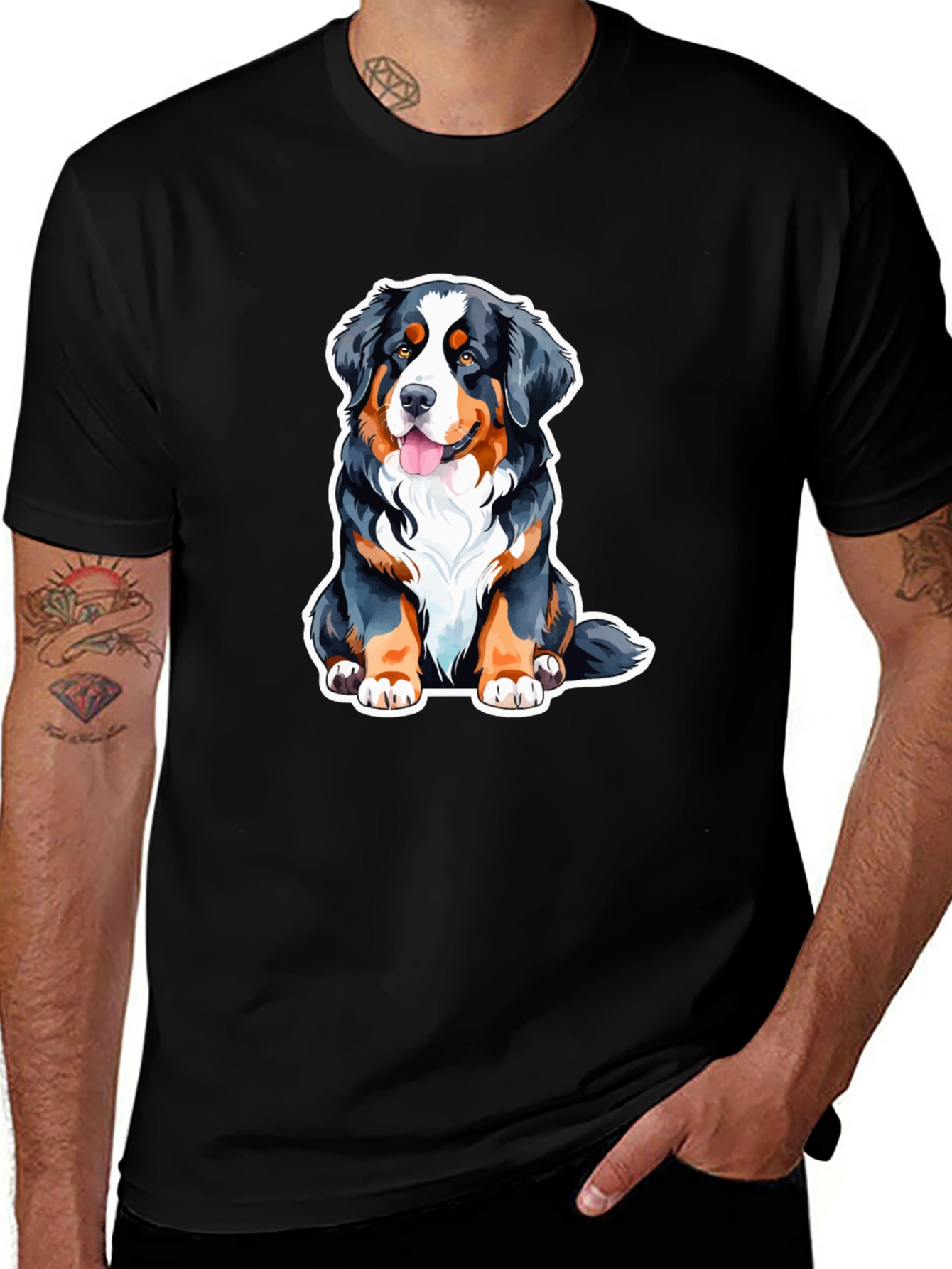 Bernese Mountain Dog T-Shirt - Cute Dog Graphic Tee