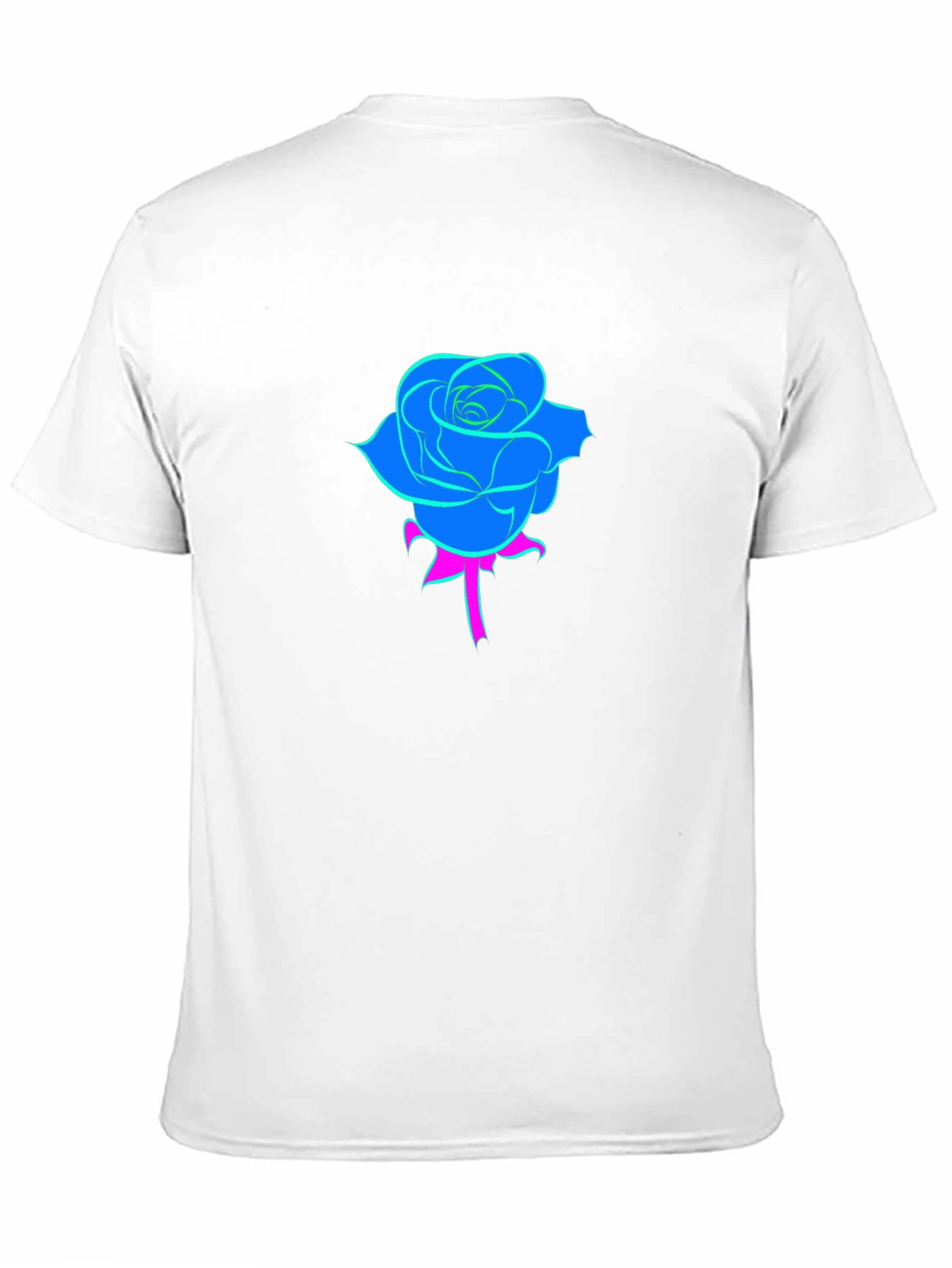 Neon Rose Black T-Shirt
