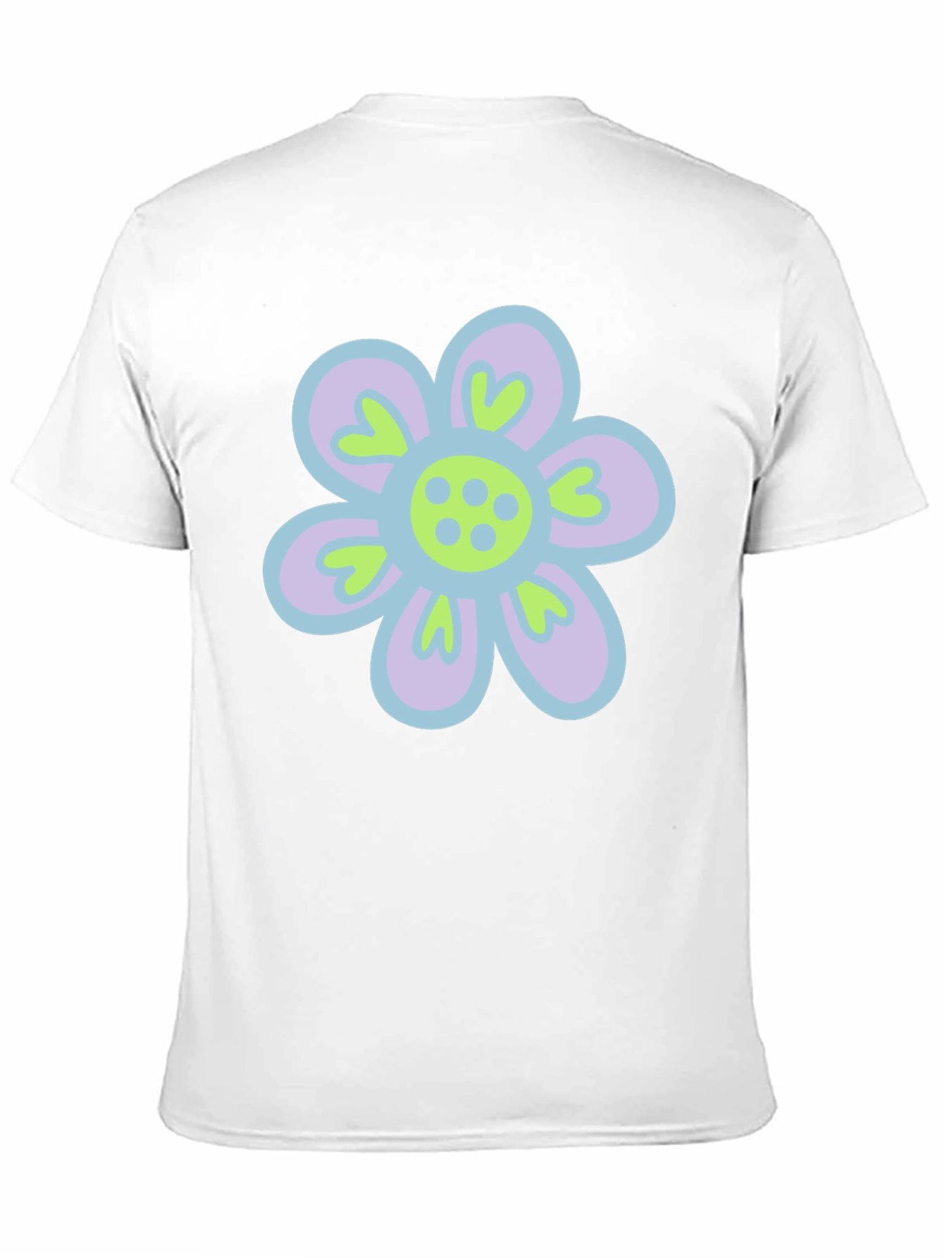 Retro Flower Power T-Shirt - Black Cotton Tee