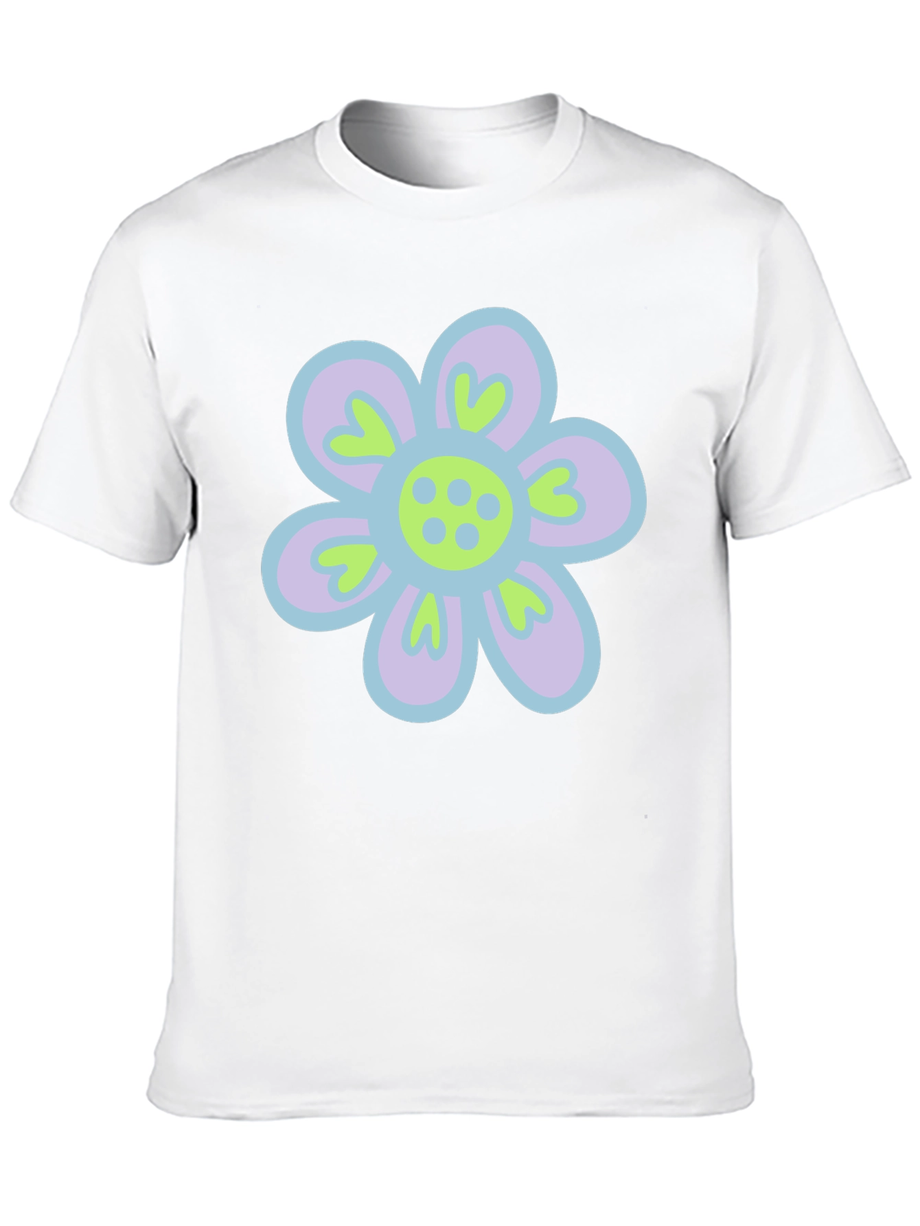 Retro Flower Power T-Shirt - Black Cotton Tee
