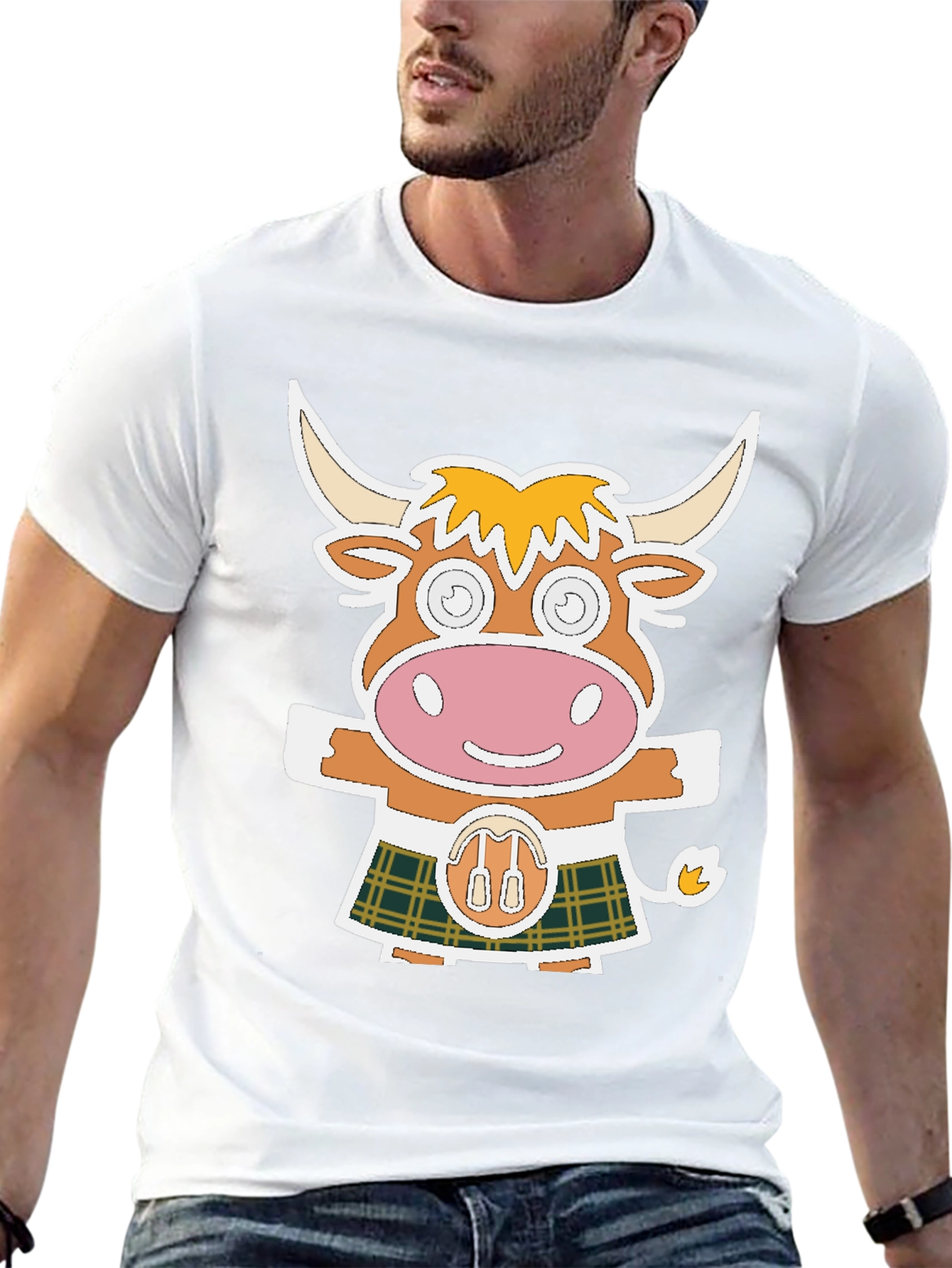 Cartoon Scottish Cow T-Shirt