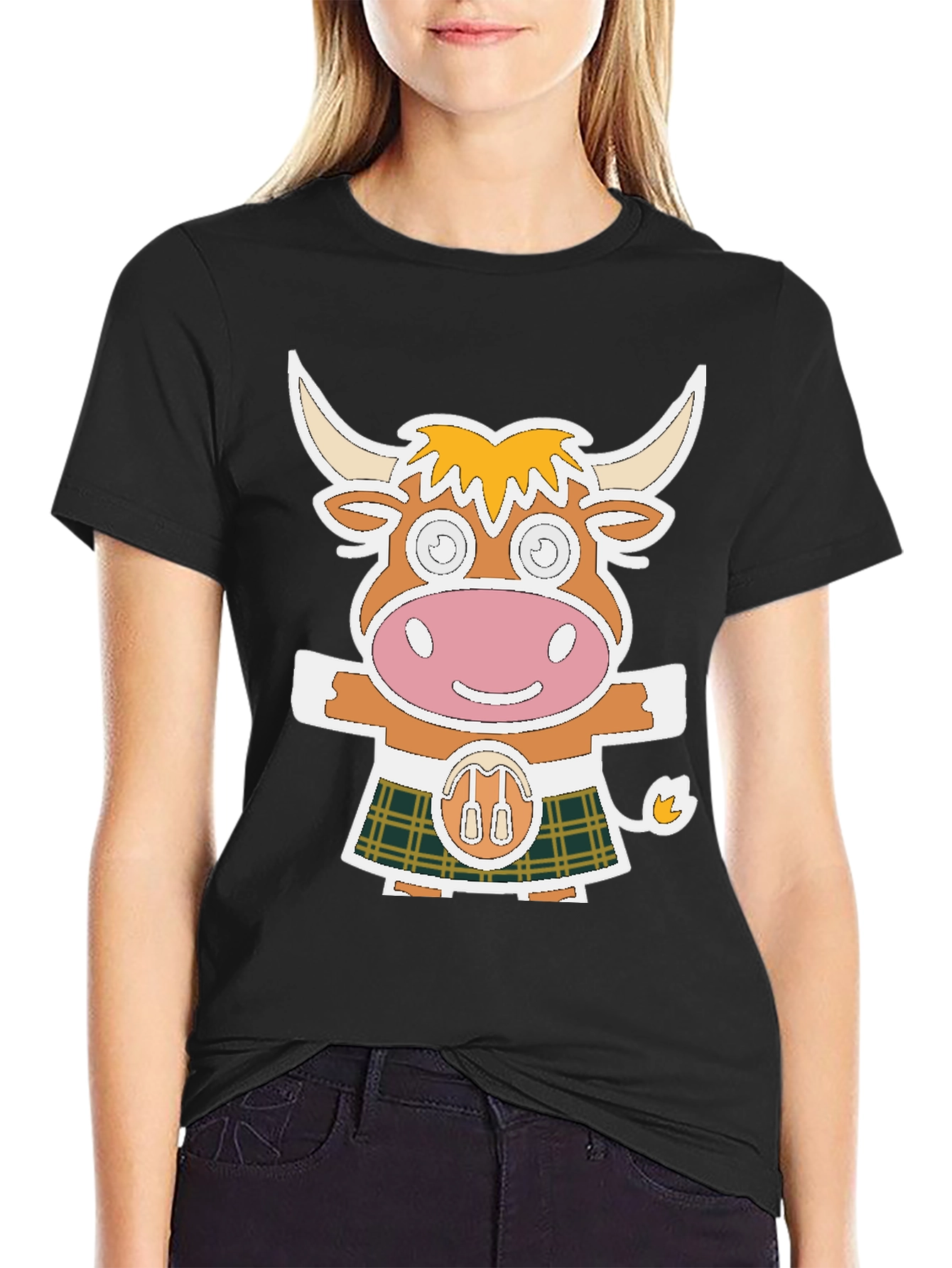 Cartoon Scottish Cow T-Shirt