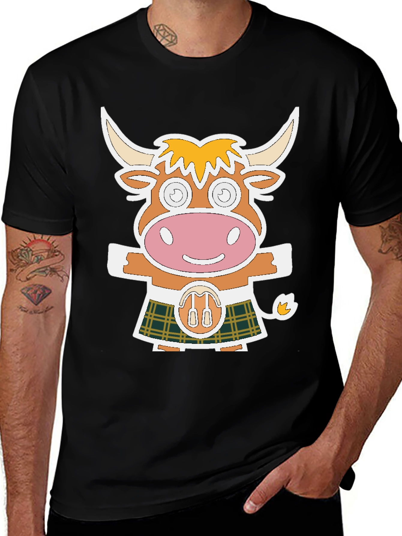 Cartoon Scottish Cow T-Shirt