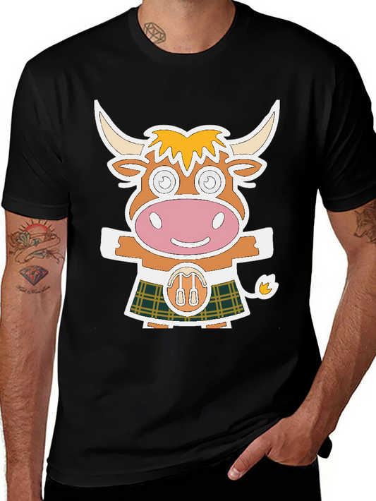 Cartoon Scottish Cow T-Shirt