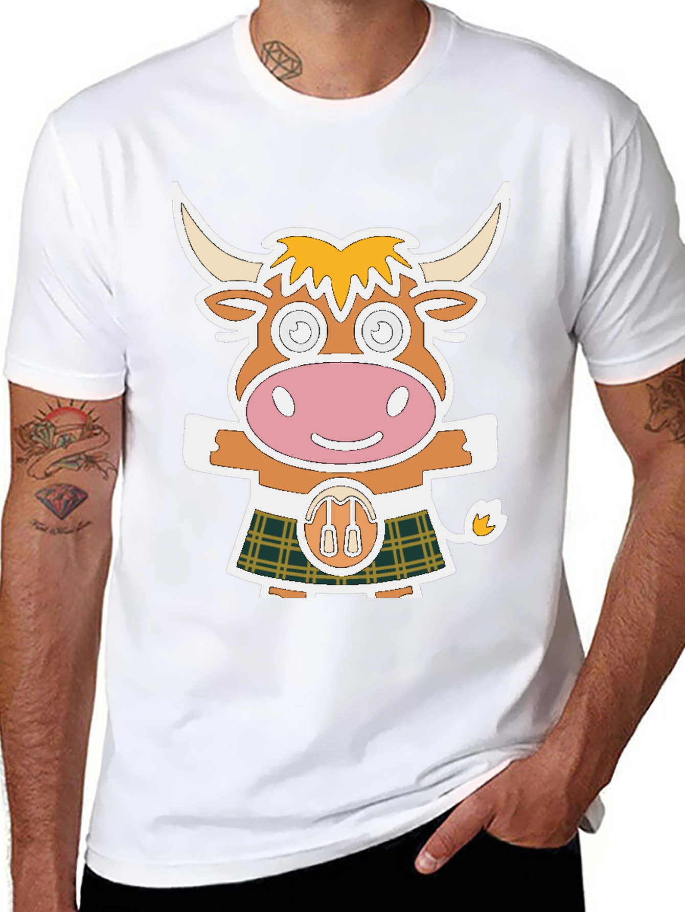 Cartoon Scottish Cow T-Shirt
