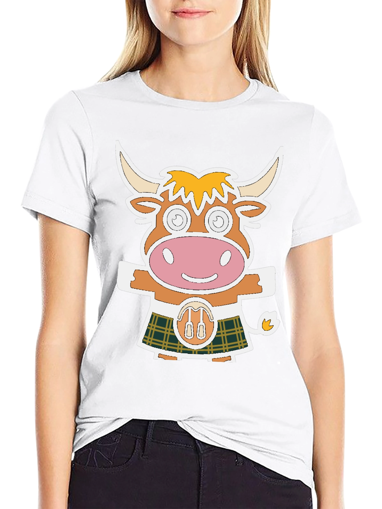 Cartoon Scottish Cow T-Shirt
