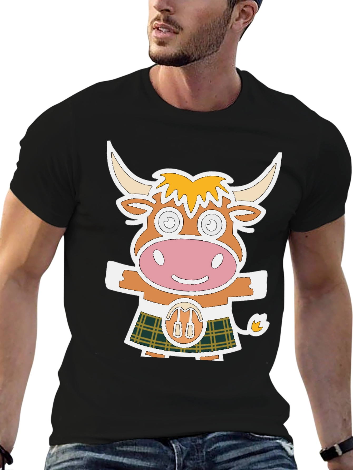 Cartoon Scottish Cow T-Shirt