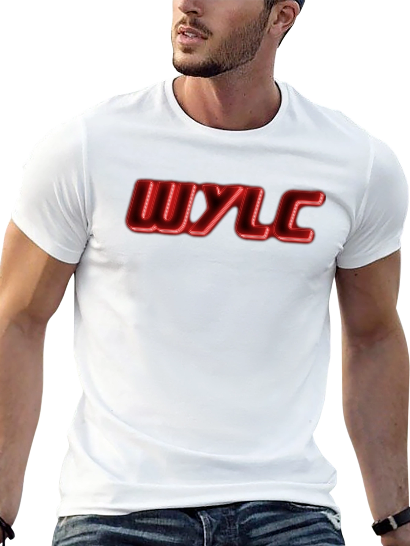 WYLC Black T-Shirt with Red Lettering