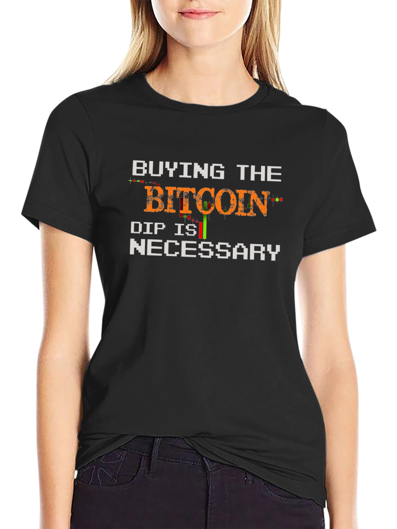 Bitcoin Dip Necessary Black T-Shirt