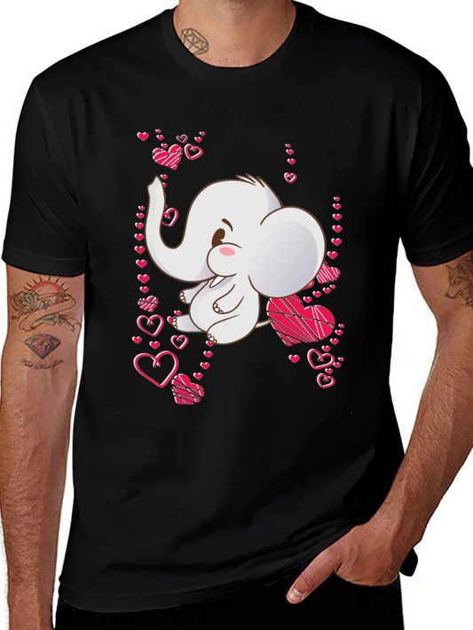 Elephant Heart T-Shirt: Cute Valentines Day Tee